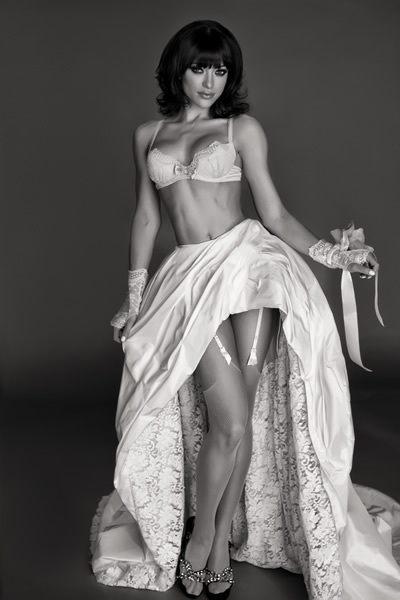 A boudoir bride