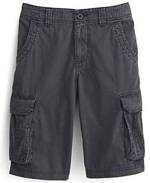 Boy's solid cargo shorts