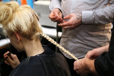 Rodney Cutler braids backstage