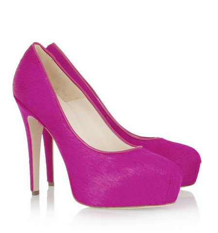 We melt for these Brian Atwood fuschia neon pumps.