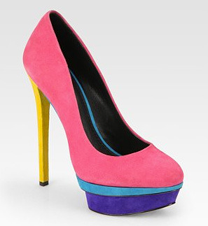 Colorblock pumps