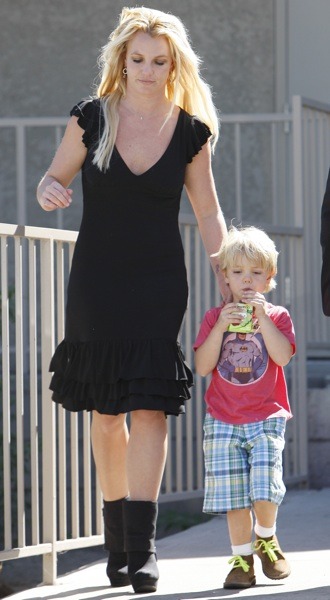Britney Spears in black dress