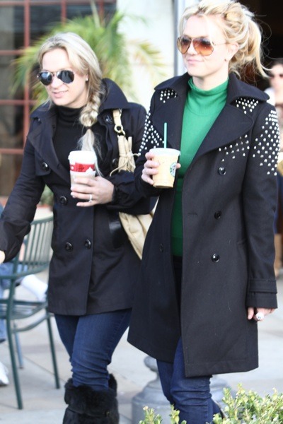 Britney Spears in studded jacket