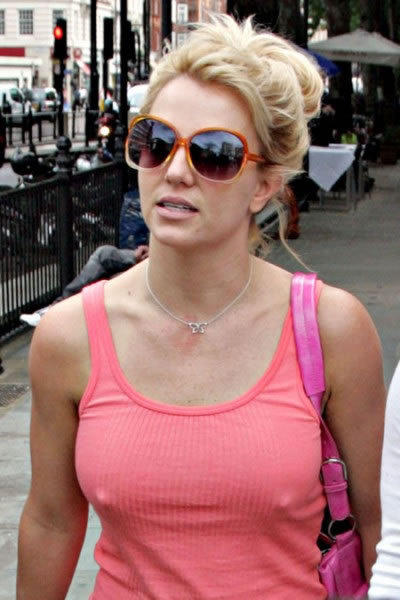 Britney Spears stepped out without a bra We're starting to wonder if she 