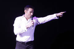 Hugh Jackman onstage at the Broadhurst Theatre in "Hugh Jackman, Back on Broadway"