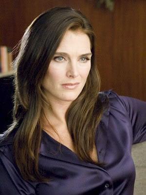 Brooke Shields in blue