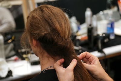 Twisted hairstyles at Fashion Week