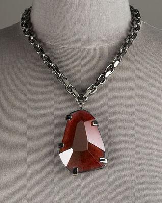 Burberry Faceted Pendant Necklace