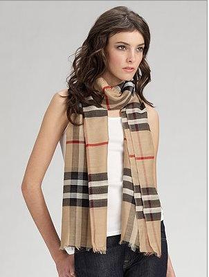 Burberry check scarf
