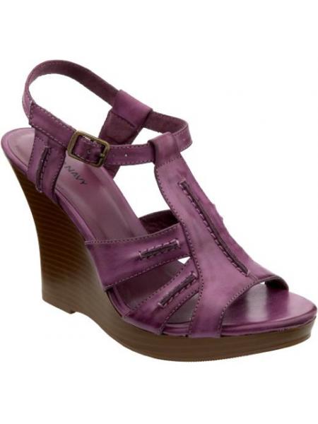 Burnished Strappy Wedges