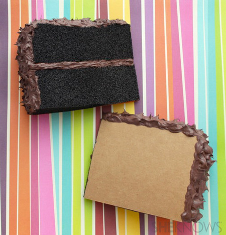 Mailable cake postcard