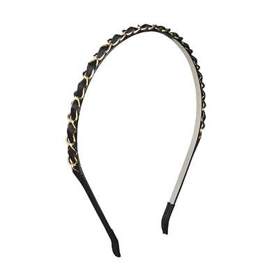 Cara Accessories Chain-link Satin Ribbon Headband