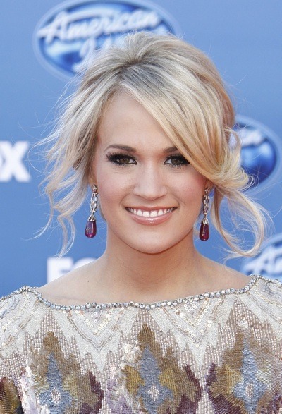 Carrie Underwood with loose up-do