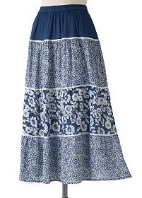 Tiered Crinkle Skirt