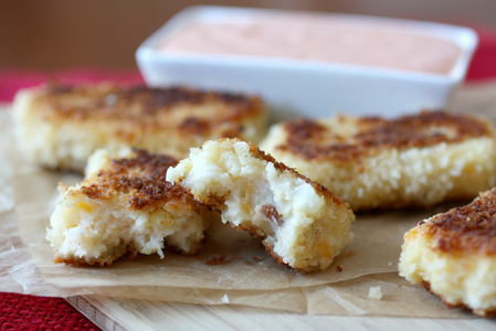 Cheesy bacon potato croquettes