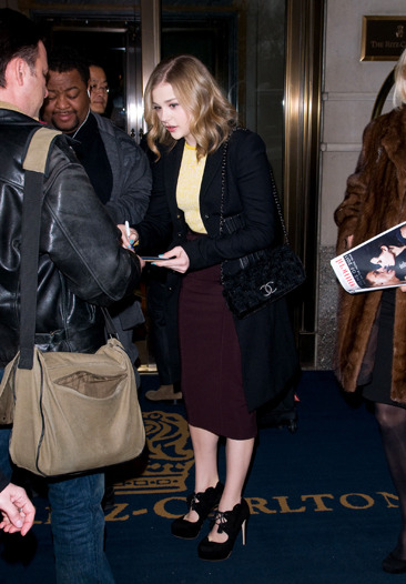 Chloe Moretz outside of her Manhattan hotel