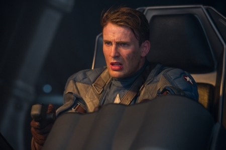 Chris Evans in a scene from Captain America