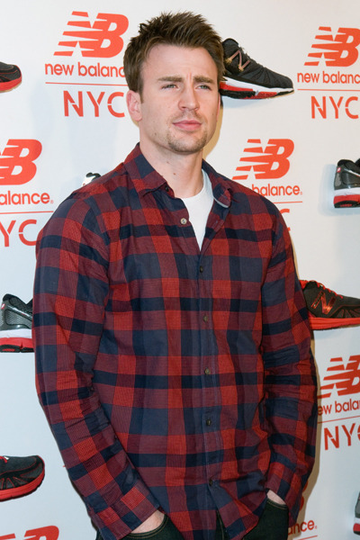 This is a different look for Chris Evans...we're kind of digging it