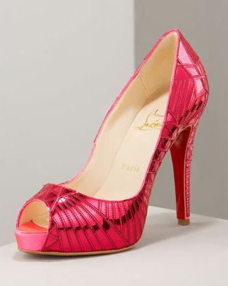Christian Louboutin mirrored platform pump