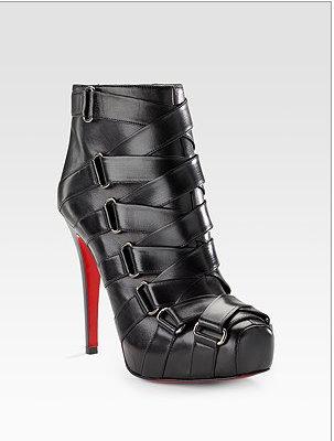 Christian Louboutin leather booties