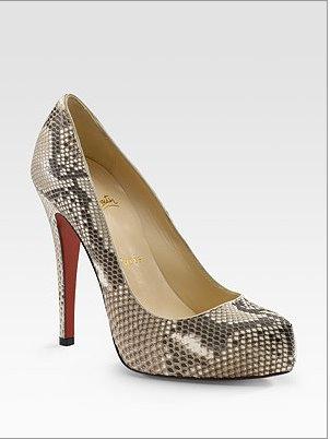 Christian Louboutin python pumps
