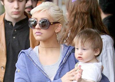Christina Aguilera is photographed with Max