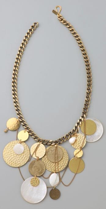 Citrine by the Stones Coin Necklace