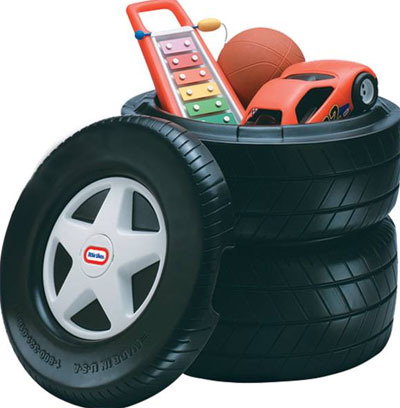 Auto Racing Decor  Kids on Classic Racing Tire Toy Chest   Fun Kids  Furniture