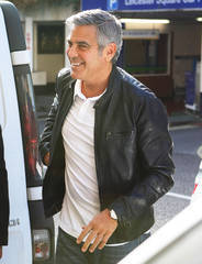George Clooney arrives at the Odeon Leicester Square