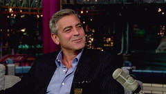 George Clooney appears on 'Late Show with David Letterman' on CBS