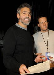 George Clooney and Mark Wahlberg at Hope For Haiti