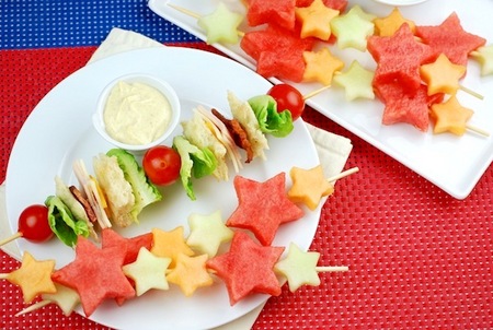 Skewered fruit