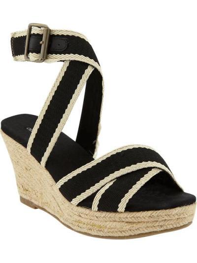 Canvas-Strap Mid-Wedges