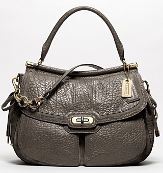 Leather flap tote