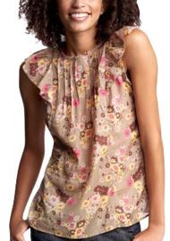Floral Pintucked Blouse