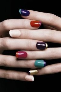 Colored French Manicure