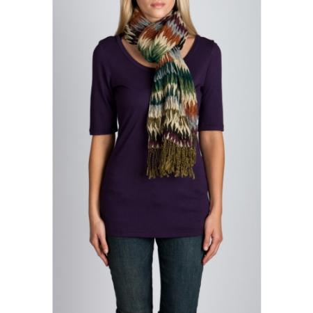 Zig Zag striped scarf