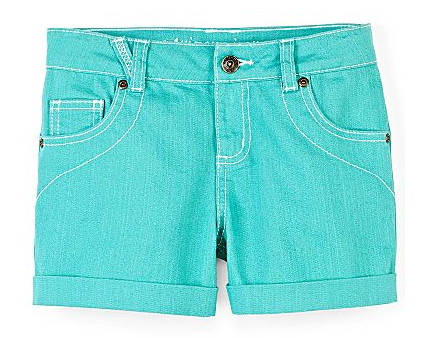 Bright denim shorts