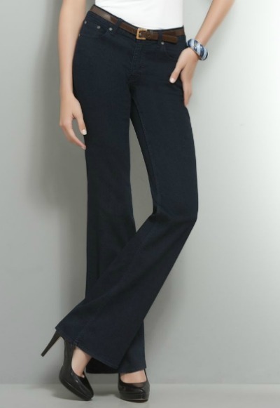 Ultra-Dark Skinny Flared Jean