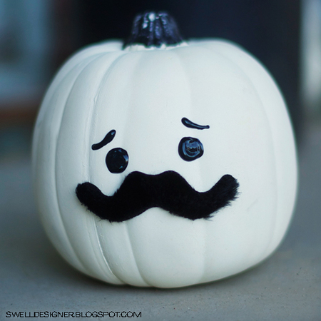 Mustache-man pumpkin