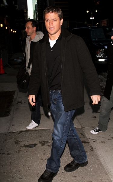 Matt Damon at the Ed Sullivan Theatre