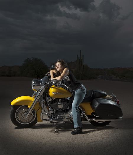 Darnell and Harley-Davidson in the Desert