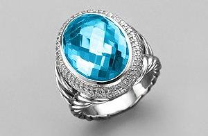 David Yurman Blue Topaz Ring