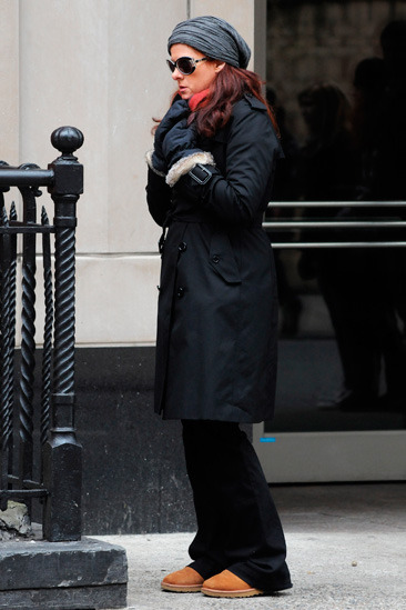 Debra Messing on the set of "Smash" in NYC