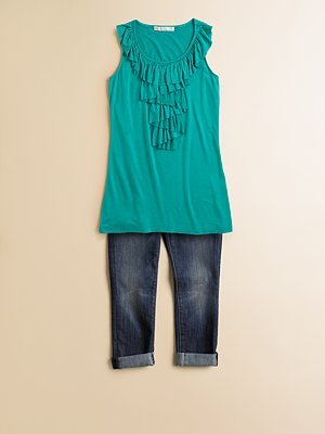 Design History Girls Ruffled Tunic