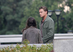 Leonardo DiCaprio on "Inception" set