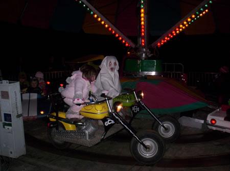 Doggie on the run with ghost rider