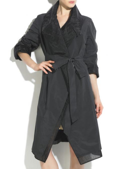 Donna Karan taffeta trench
