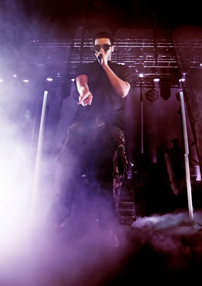 Drake performing at the Manchester Apollo in Manchester, England