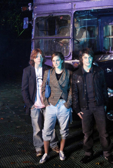 Rupert Grint, Emma Watson and Daniel Radcliffe at the Harry Potter and the Prisoner of Azkaban DVD launch